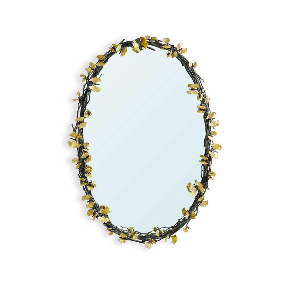 Butterfly Gingko Oval Mirror