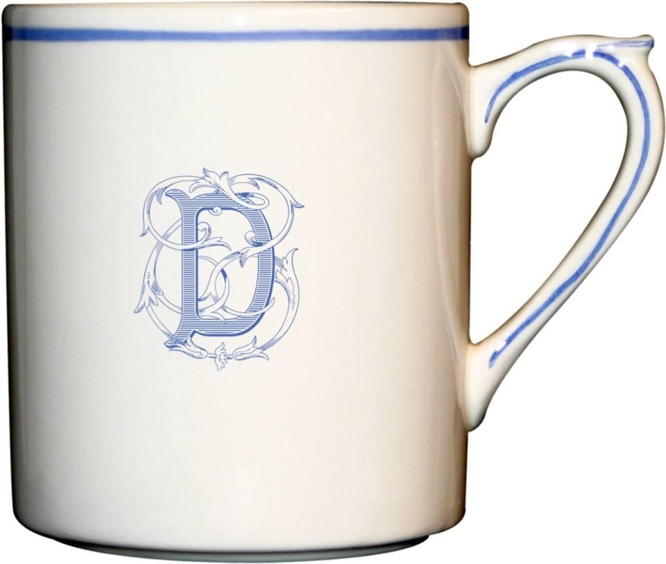 Monogram Filet Blue Mug Large D