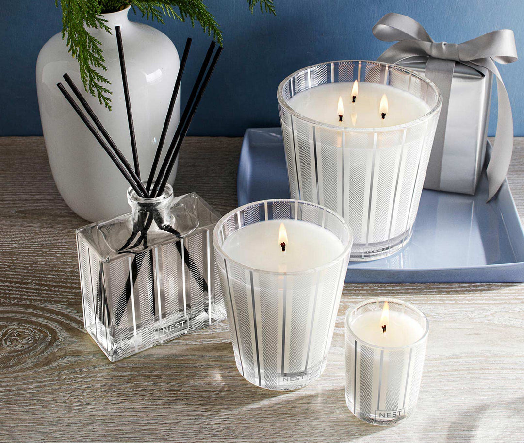 Blue Cypress and Snow Classic Candle