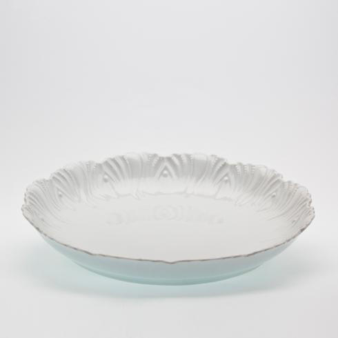 Ocean White Oversize Round Platter