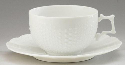 Corail - White Tea Cup and Saucer