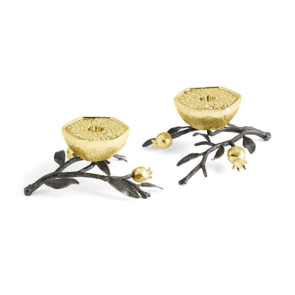 Pomegranate Low Candleholders
