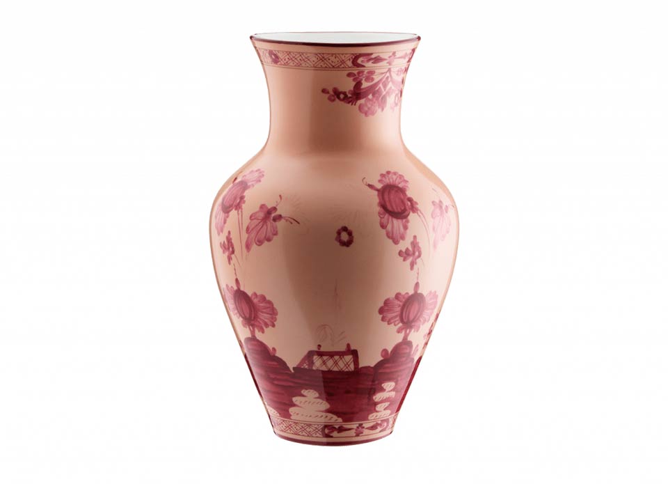 Ginori 1735 Oriente Italiano Vermiglio Ming Vase