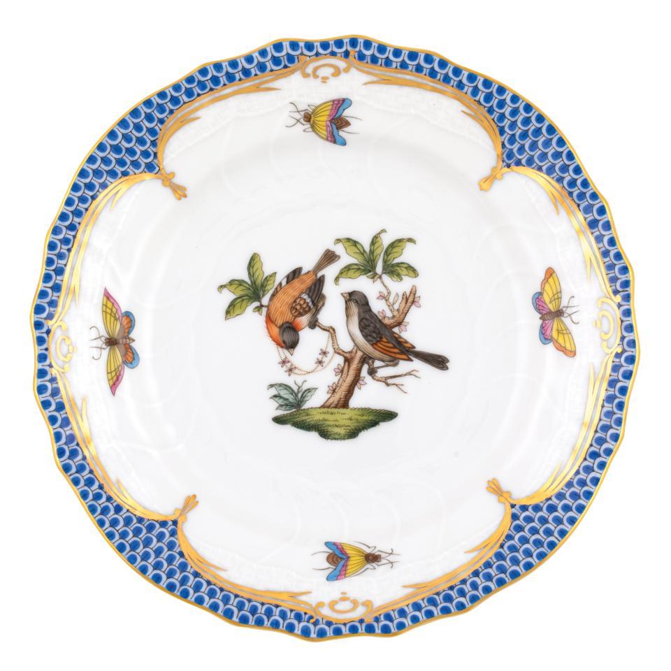 Rothschild Bird Blue Bread And Butter Plate