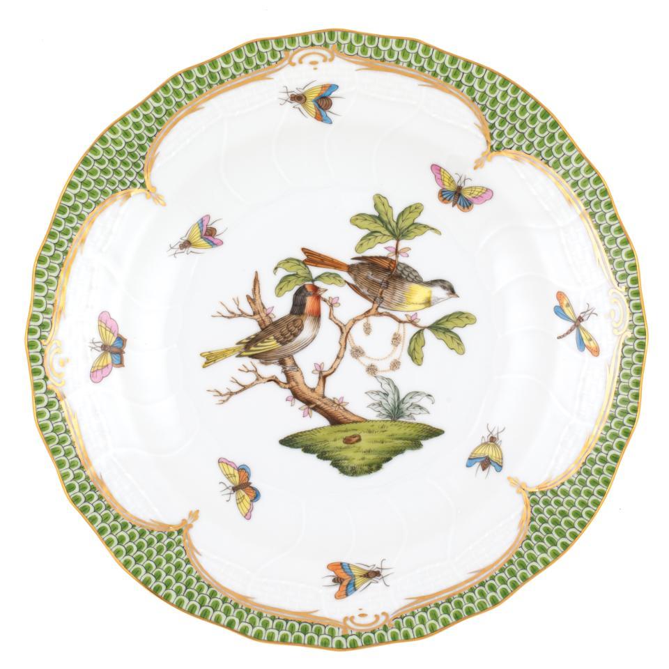 Rothschild Bird Green Dessert Plate