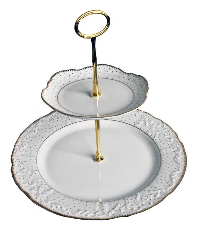 Polka 2 Tiered Cake Stand