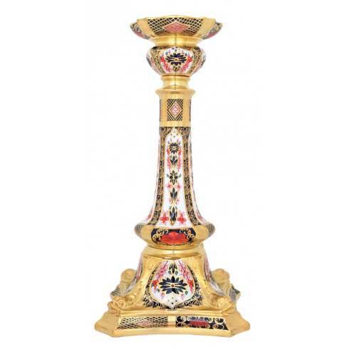Old Imari Solid Gold Band - Gift Boxed Large Candlestick