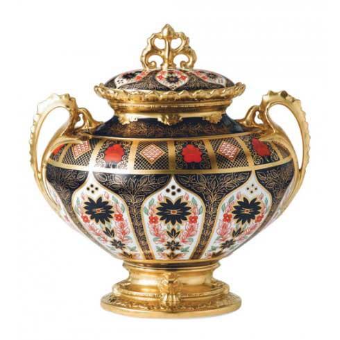 Old Imari Solid Gold Band - Gift Boxed Litherland Vase