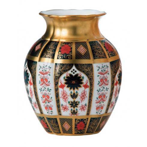 Old Imari Solid Gold Band - Gift Boxed Tulip Vase