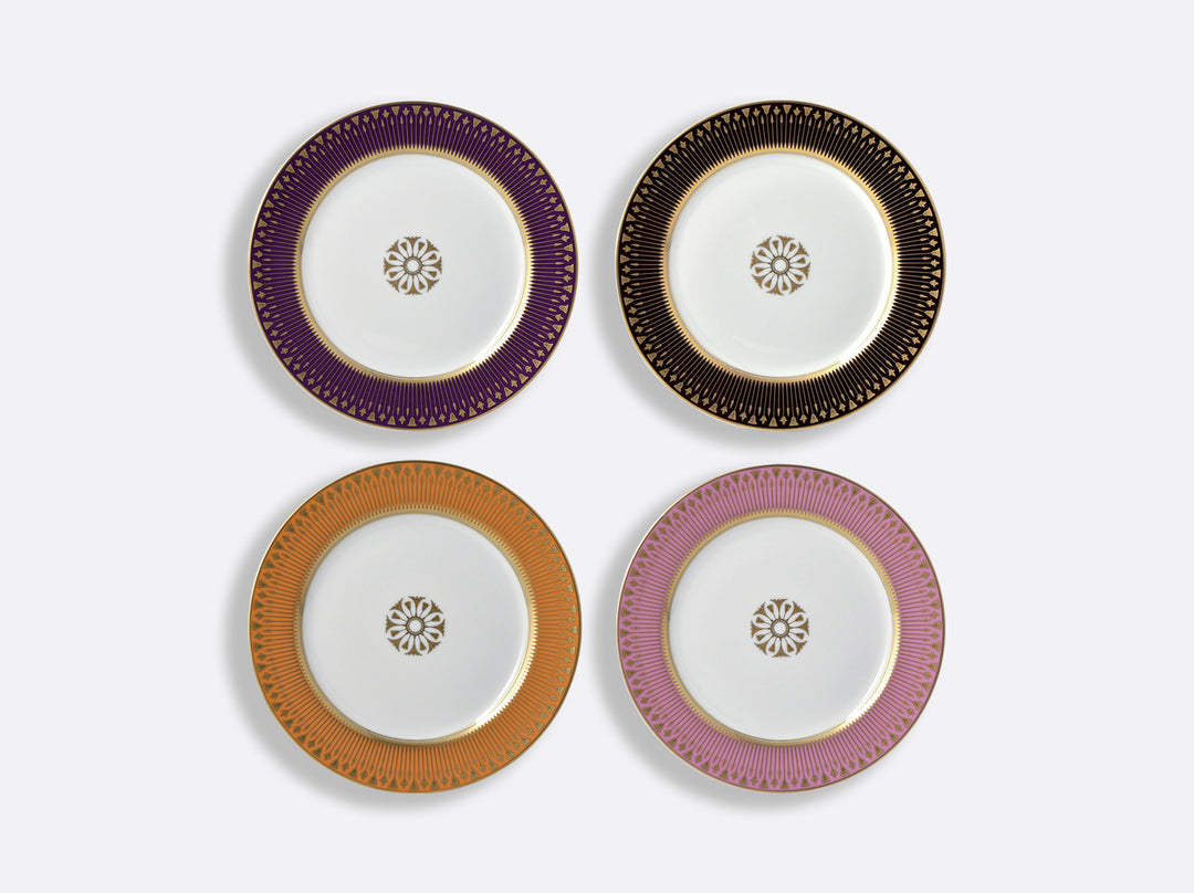 Soleil Levant Set Of 4 Assorted Salad Plates-8.3In