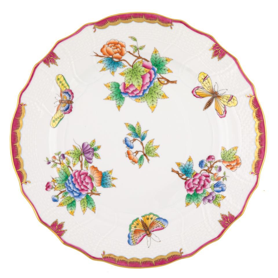Queen Victoria Pink Dinner Plate
