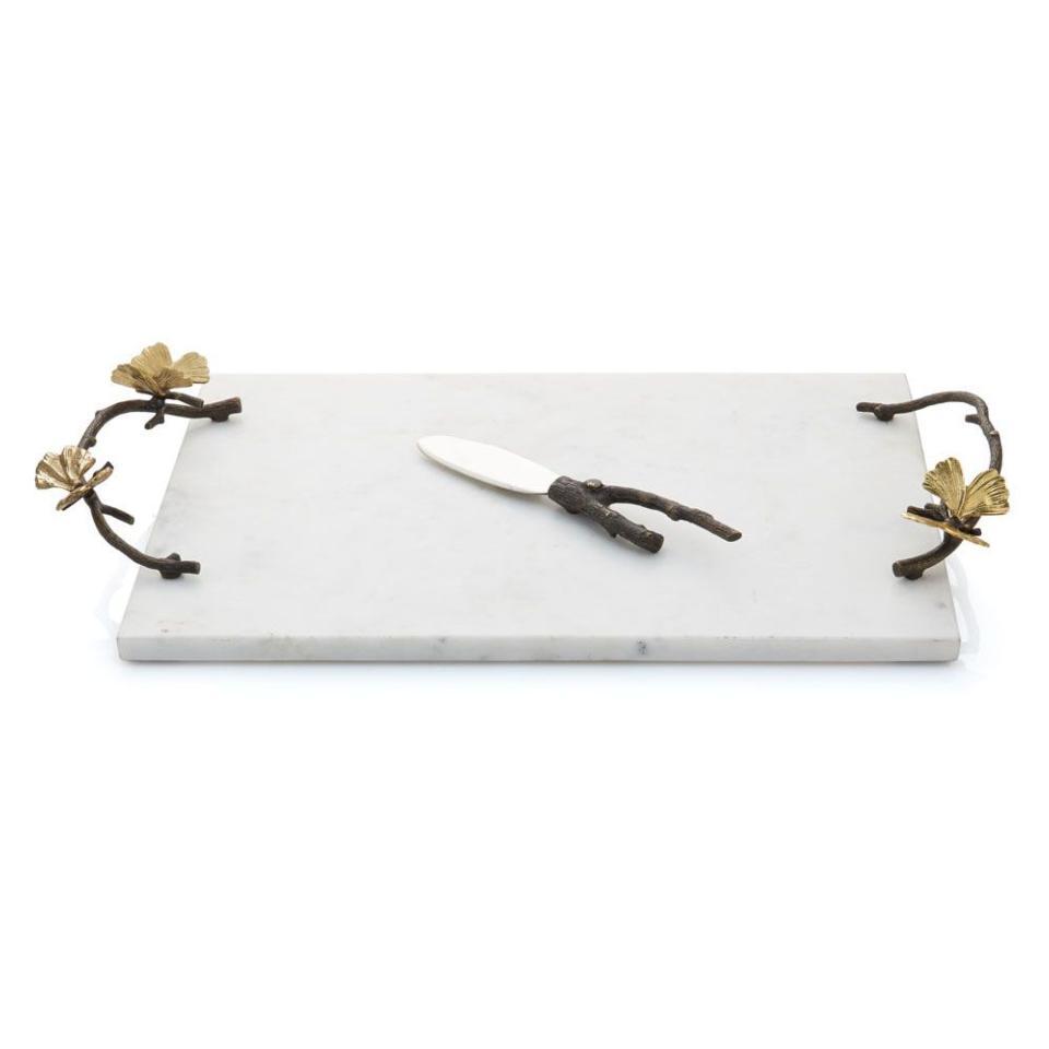 Butterfly Ginkgo Cheeseboard With Knife