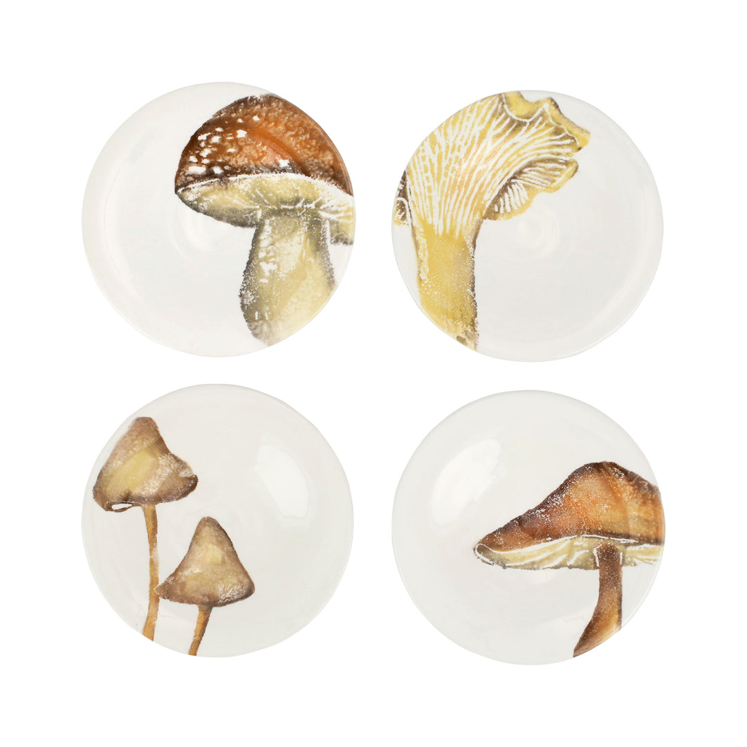 Autunno Assorted Mushroom Canape Plates (Set of 4)