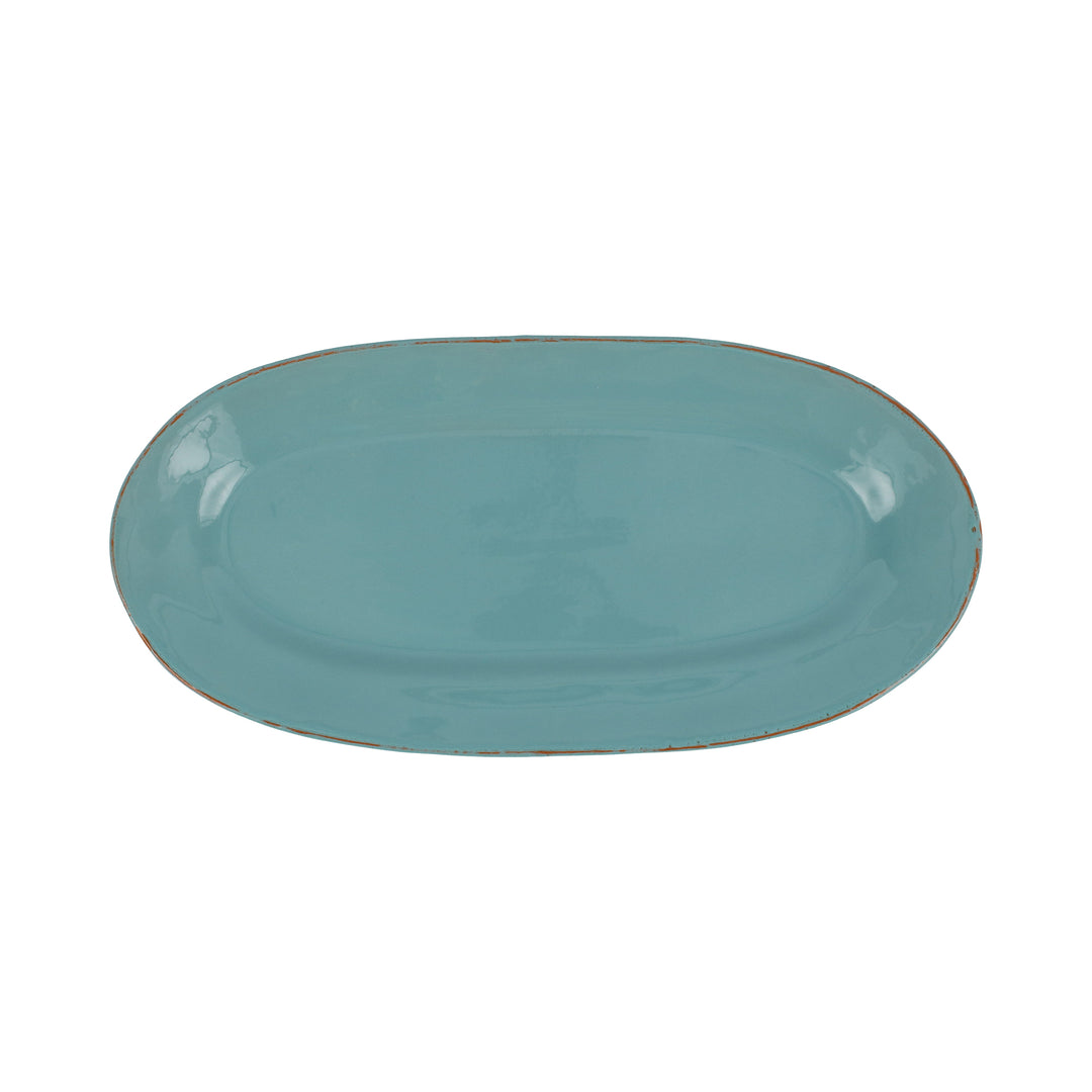 Cucina Fresca Turquoise Narrow Oval Platter