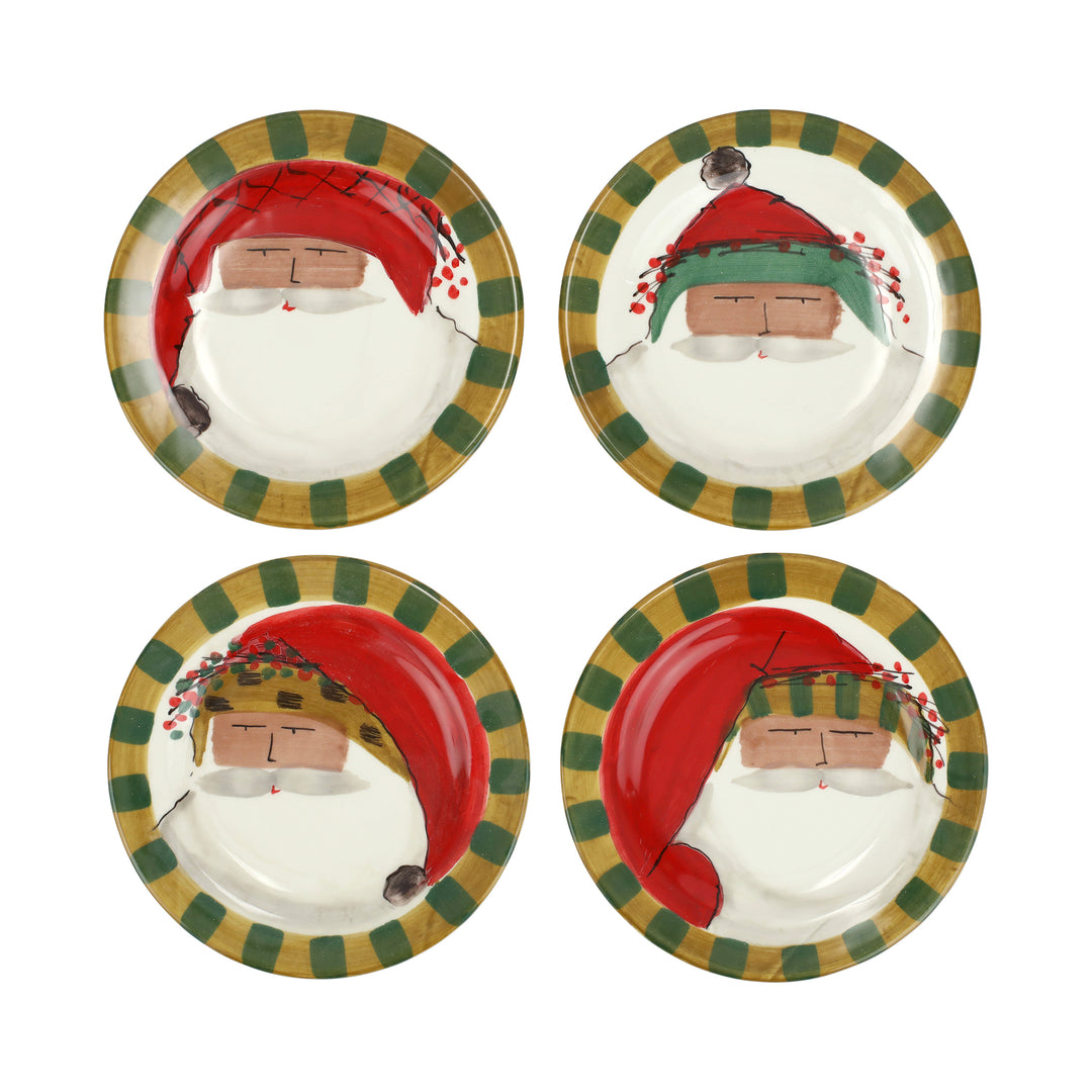 Old St. Nick Multicultural Assorted Round Salad Plates (Set of 4)