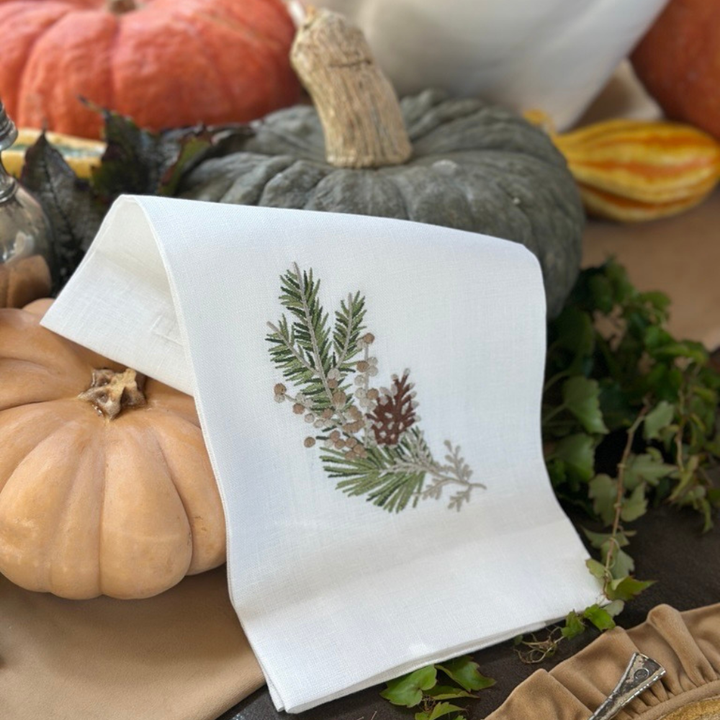 Fall Sprig Linen Linen Towel