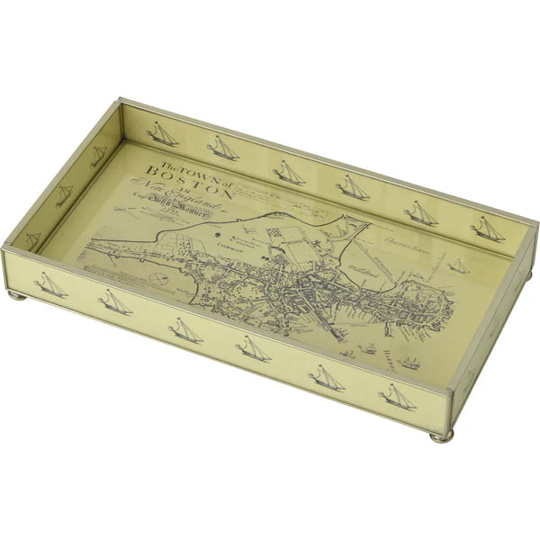 Boston Map Glass Tray
