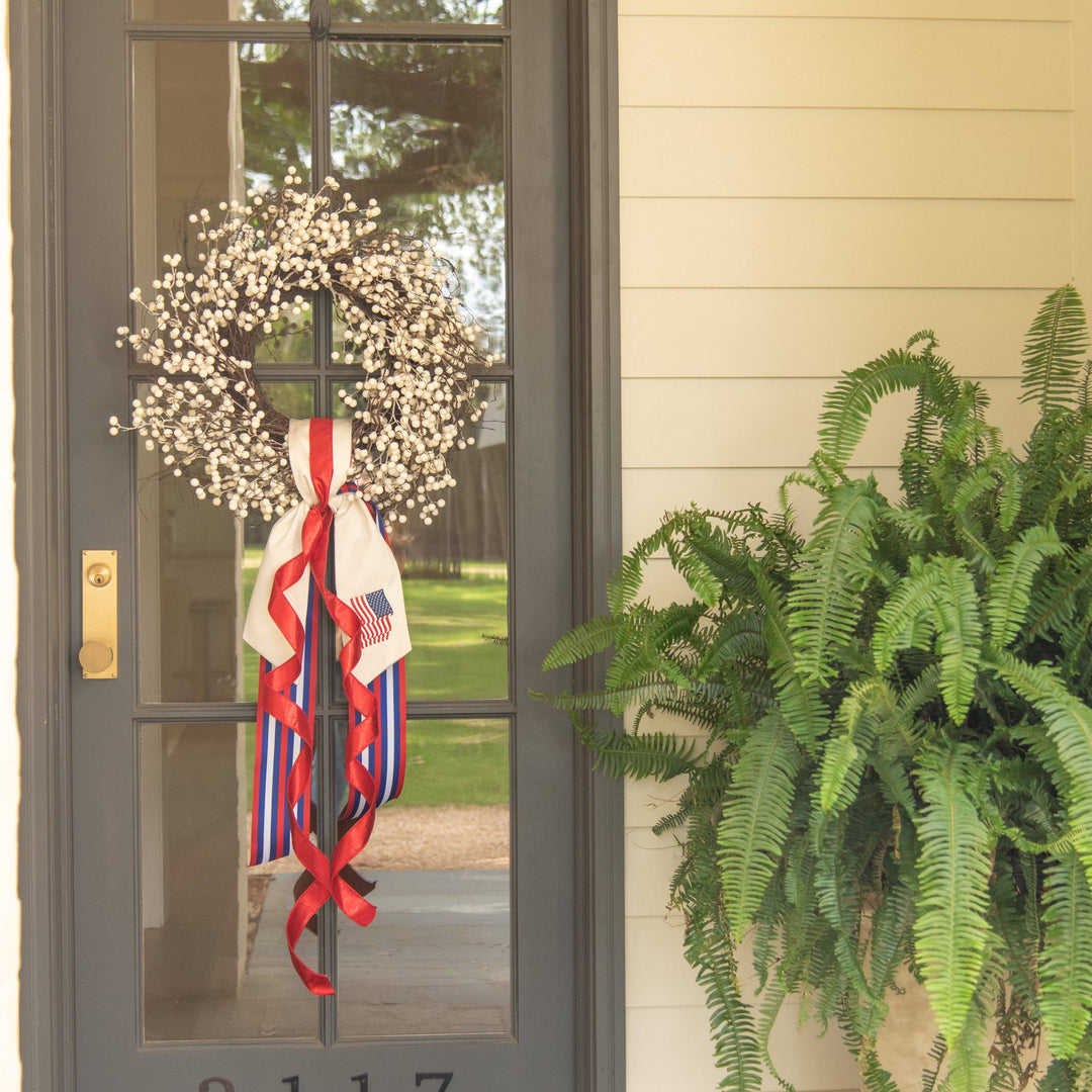American Flag Wreath Sash