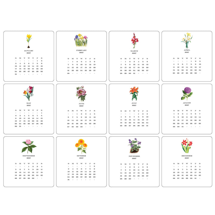 2027 Floral Calendar with Easel