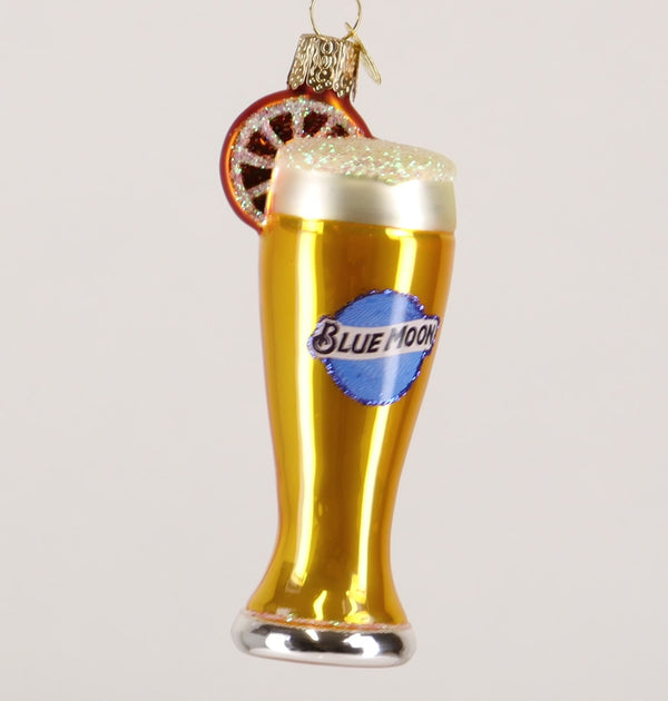 Glass of Blue Moon Beer Ornament