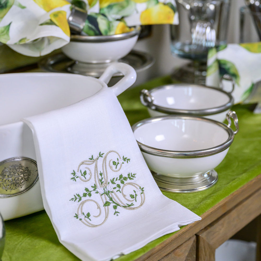 Floral Monogram Towel - New