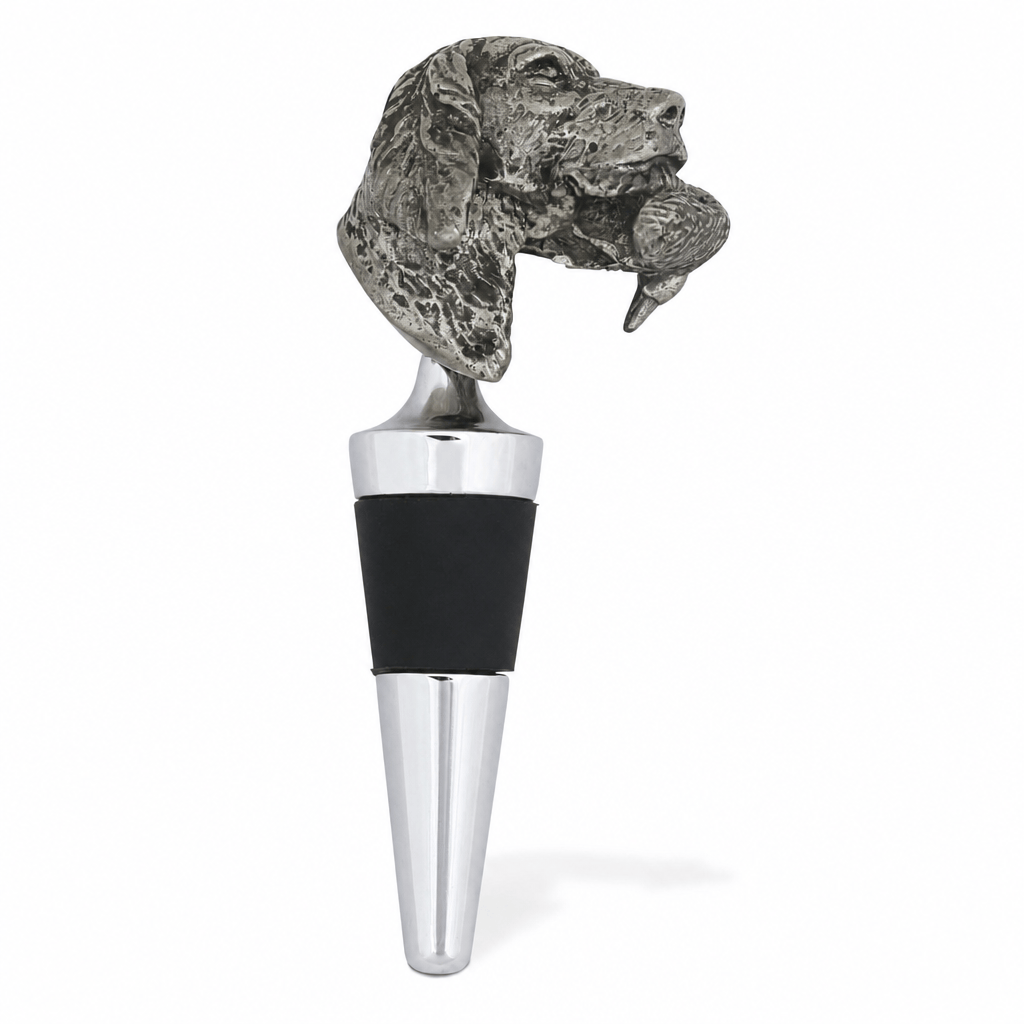 Labrador & Duck Pewter Bottle Stopper