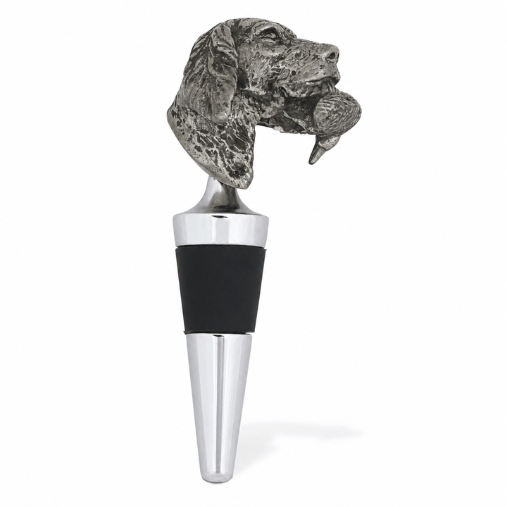 Labrador & Duck Pewter Bottle Stopper