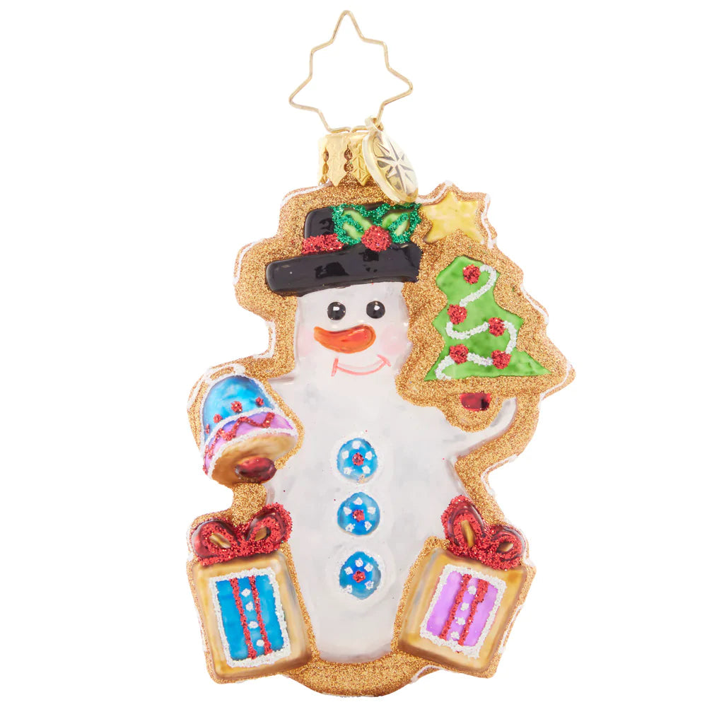 Gingerbread Snowman Gem Ornament