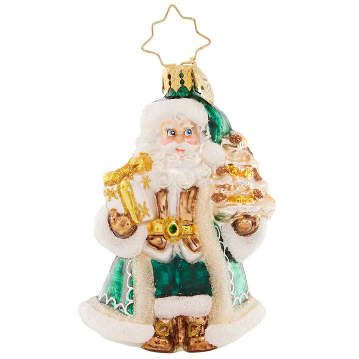 Emerald City Santa Gem Ornament