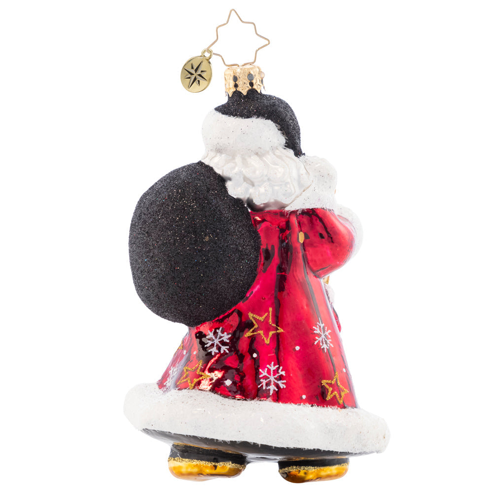 Jolly Jewel-Toned Santa Ornament