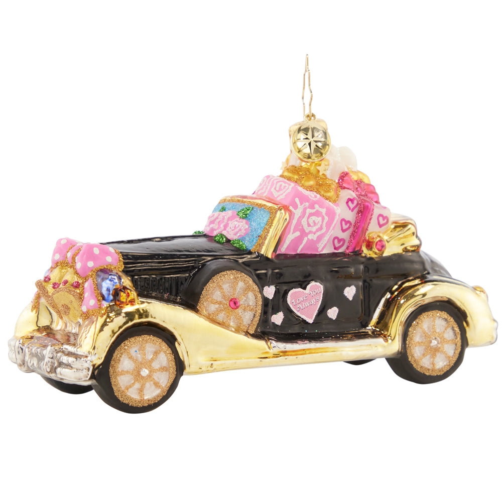 Just Married Roadster Ornament