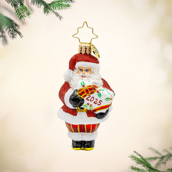 Santa's Special Gift 2025 Gem Ornament