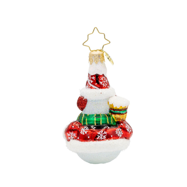 Swept Up Snowman Gem Ornament