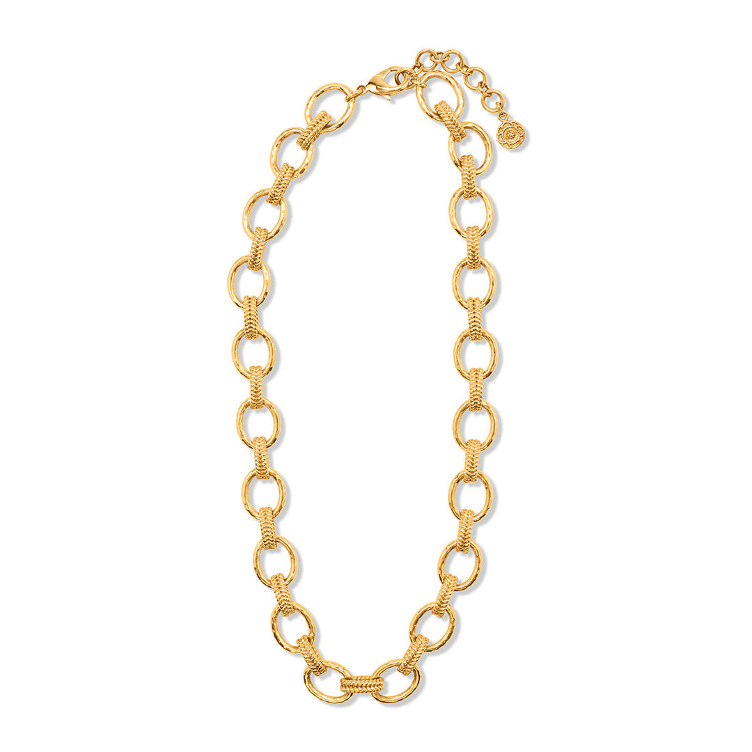 Cleopatra Regal Link Necklace, 16"+2" - Gold