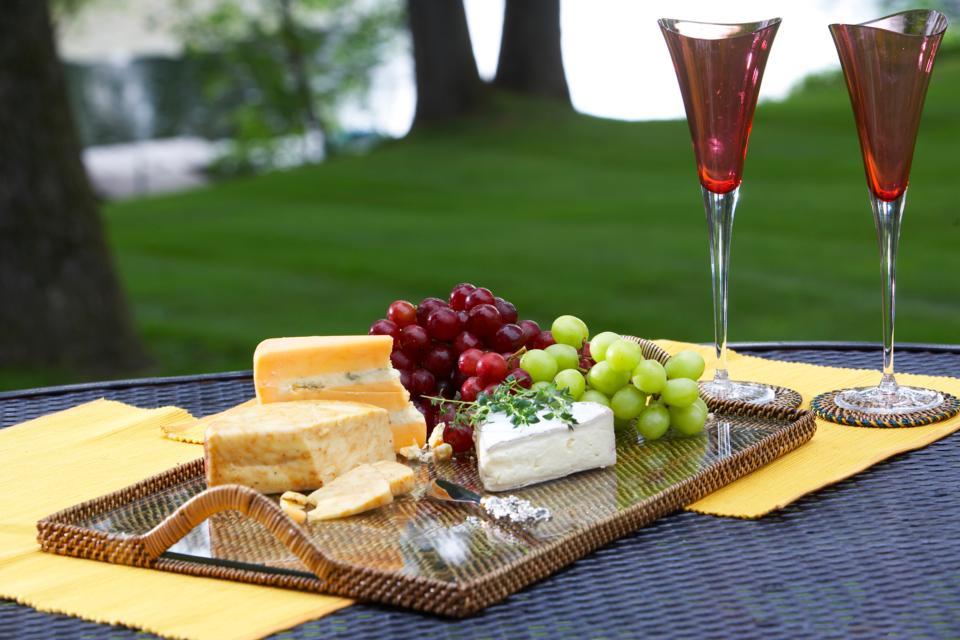 Rectangular Cheese Tray with Glass Bottom Small
