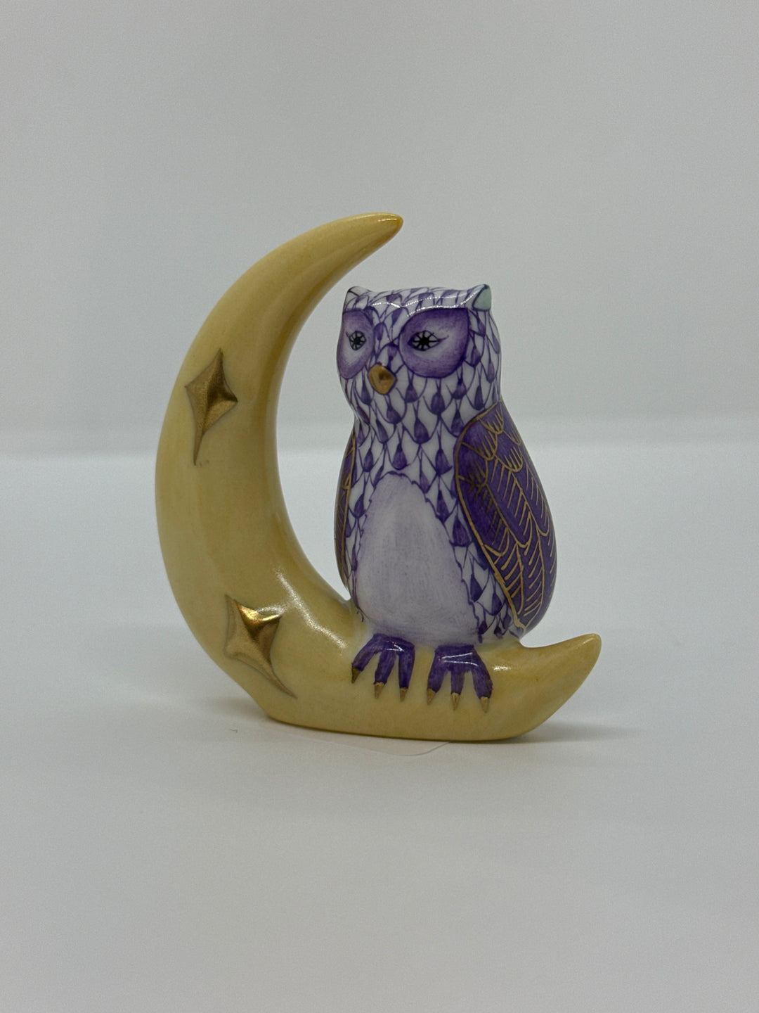 Owl With Crescent Moon