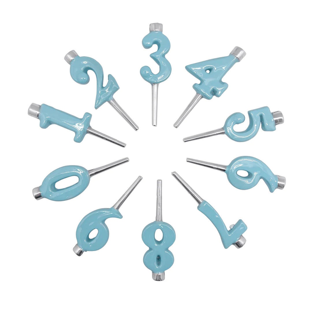 Aqua Candle Number Set
