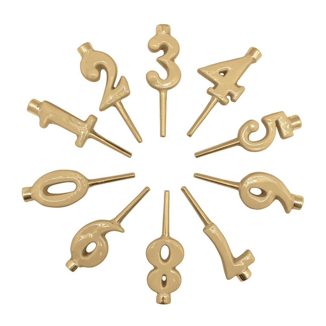 Gold Candle Number Set