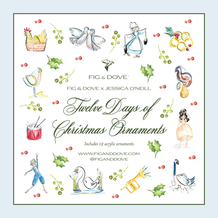 Twelve Days of Christmas Acrylic Ornaments by Jessica O'Neill