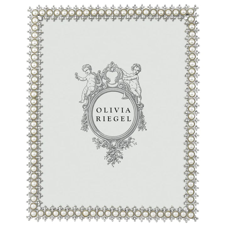 Silver Crystal & Pearl 8" x 10" Frame