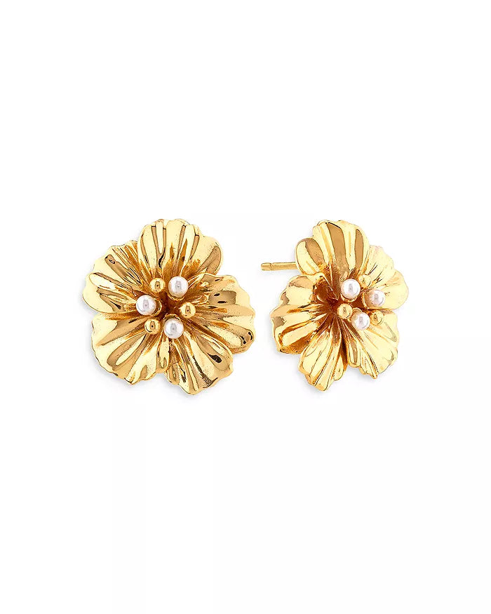 Meadow Walk Nasturtium Stud Earring