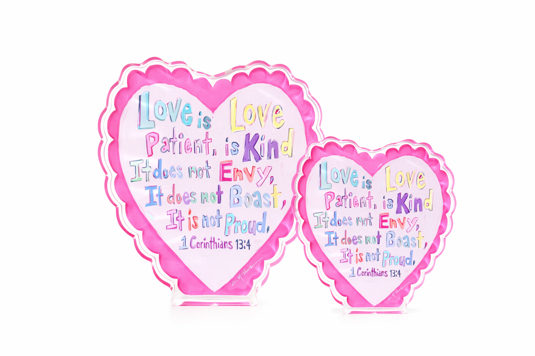 "Love Heart" acrylic shelfie
