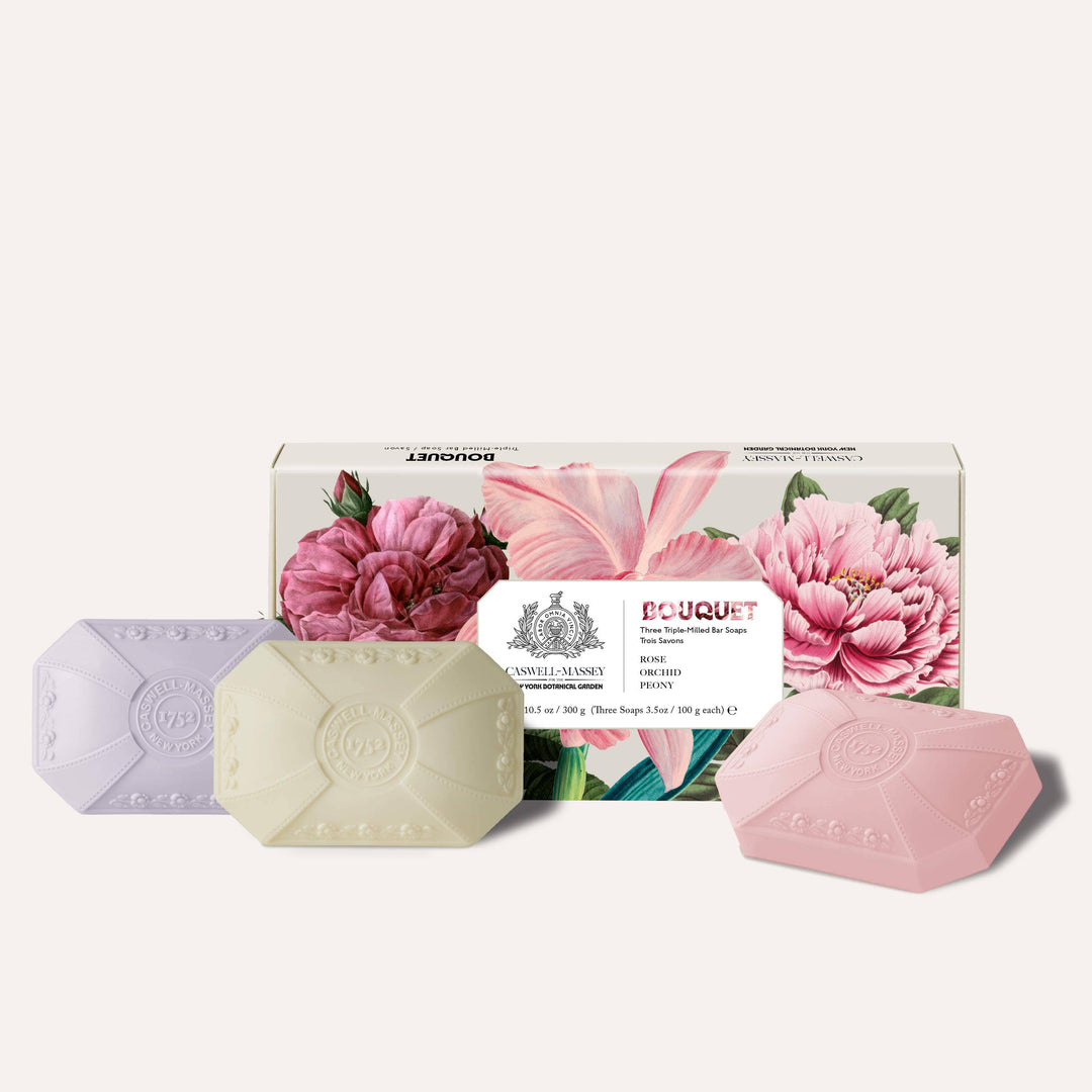 Bouquet Soap Gift Set, Peony, Orchid & Rose, 3 x 3.5oz