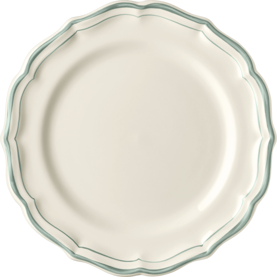 Filet Celadon/Earth Grey Dessert Plate