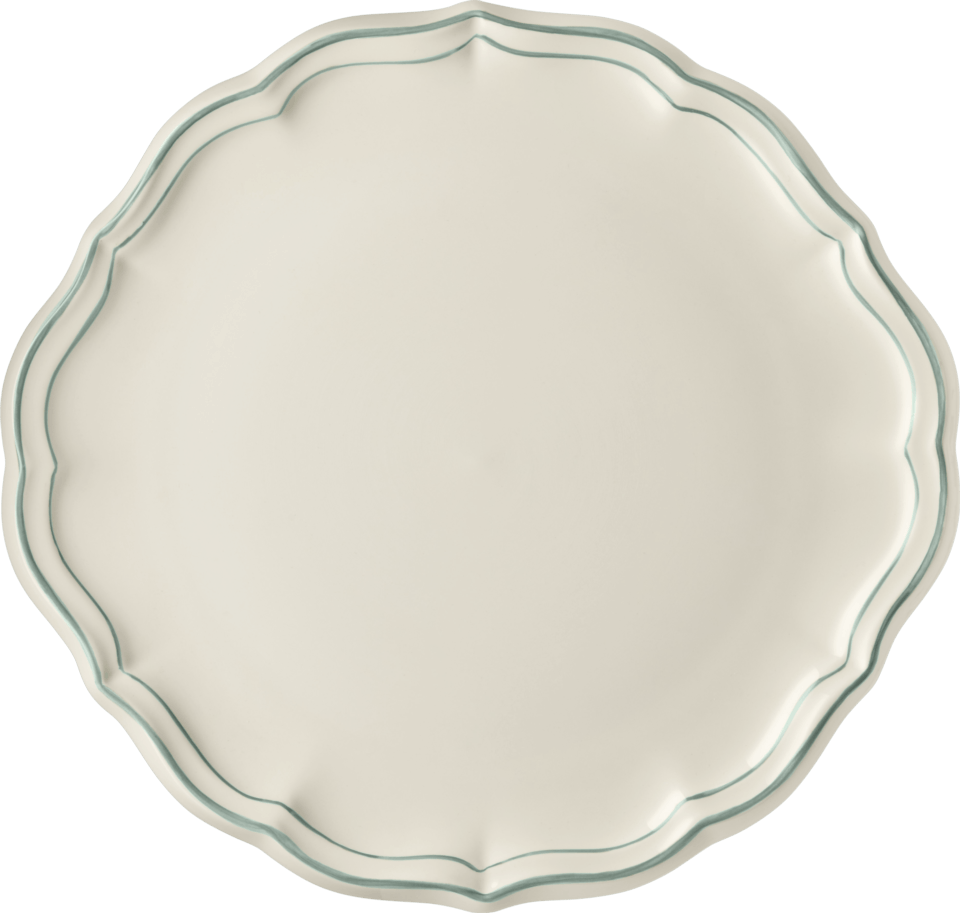 Filet Celadon/Earth Grey Cake Platter