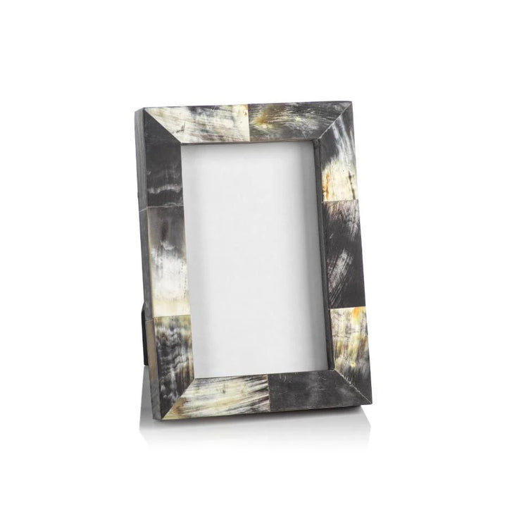 African Black Horn Inlaid Photo Frame, 4x6