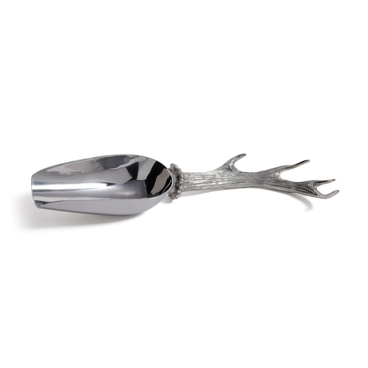 Polished Nickel Ice Scoop w/ Horn Handle