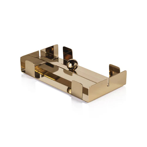 Basso Dinner Napkin Holder Polished Gold