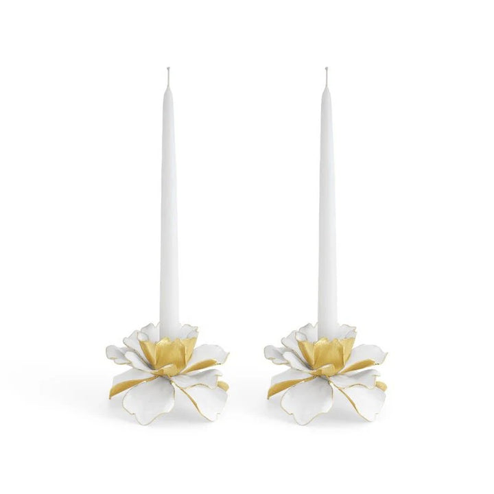 Gardenia Candleholders S/2