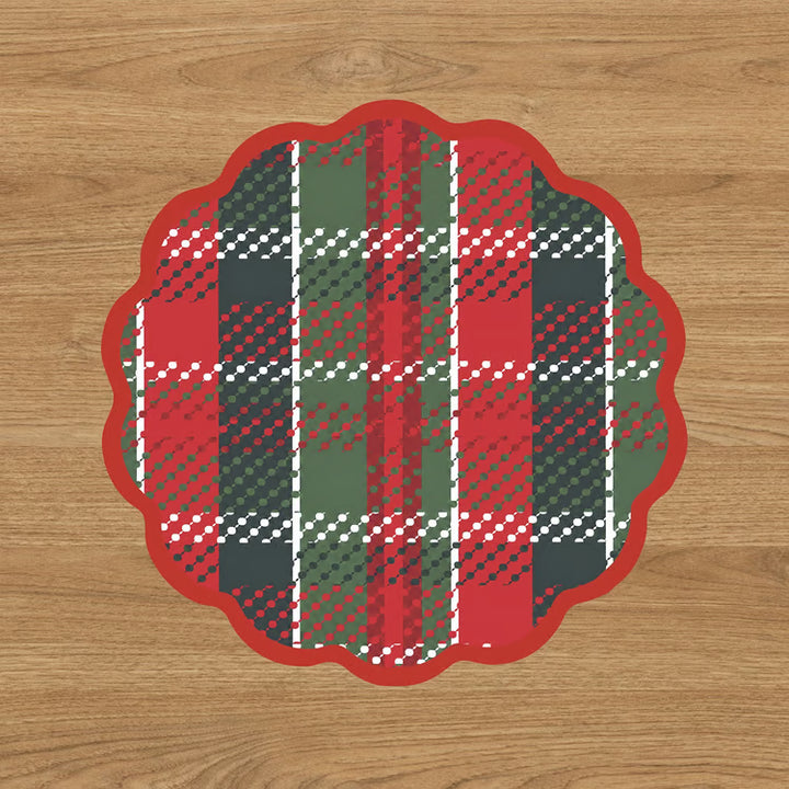 VIDA Nutcracker and Plaid Reversible Placemat Set